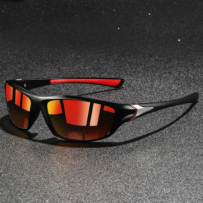 Lunettes de Soleil de Sport Polarisées pour Hommes – Réduction Ultime des Reflets Sunglasses Electro Paris Rouge