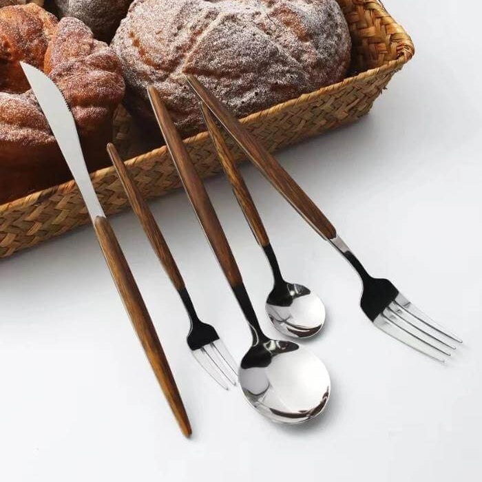 Ménagère de 30 Pièces Élégante en Acier Inoxydable – Couverts de Table Complets Couverts Electro Paris Argent