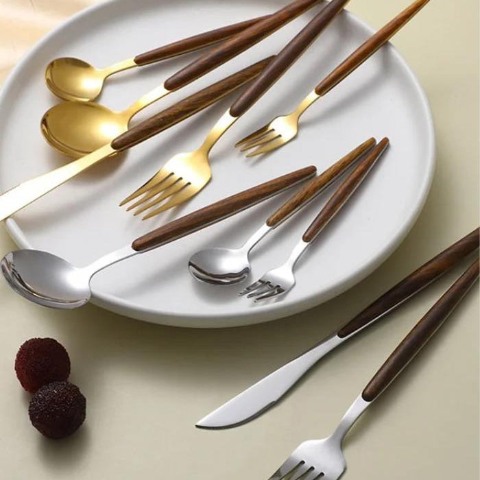 Ménagère de 30 Pièces Élégante en Acier Inoxydable – Couverts de Table Complets Couverts Electro Paris