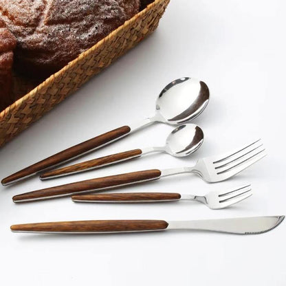 Ménagère de 30 Pièces Élégante en Acier Inoxydable – Couverts de Table Complets Couverts Electro Paris