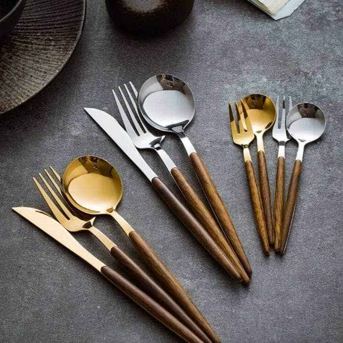 Ménagère de 30 Pièces Élégante en Acier Inoxydable – Couverts de Table Complets Couverts Electro Paris