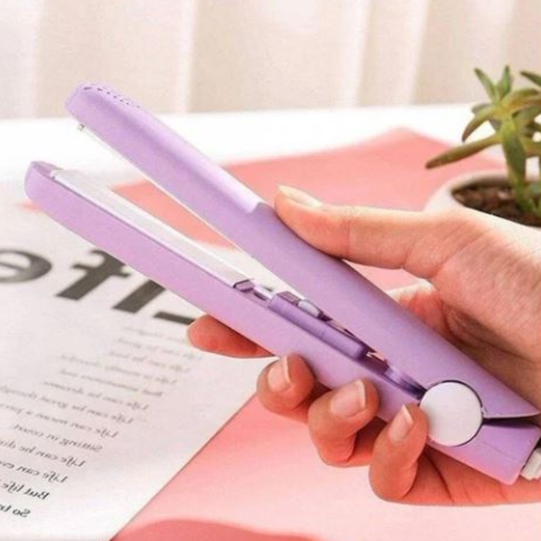 Mini Fer à Boucler Sans Fil avec Baril en Céramique – Boucleur USB Rechargeable pour Voyage Appareils de soins capillaires Electro Paris Violet