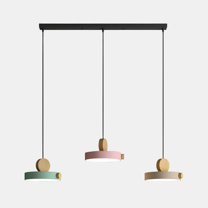 Mini plafonnier coloré avec détails en bois Ceiling Lamp Electro Paris Vert