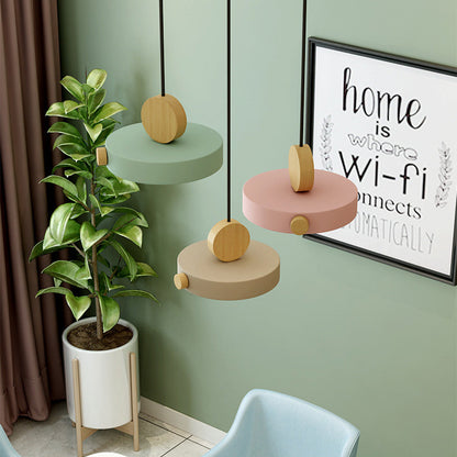 Mini plafonnier coloré avec détails en bois Ceiling Lamp Electro Paris