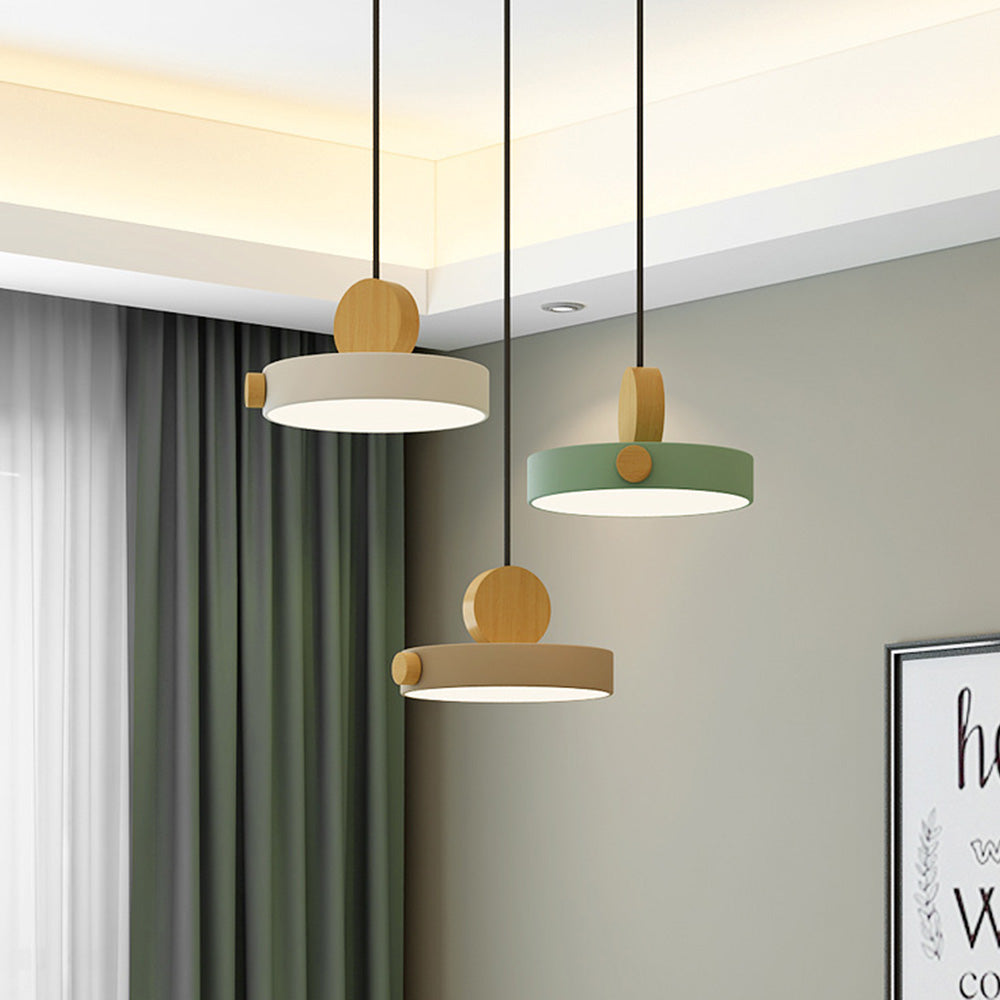 Mini plafonnier coloré avec détails en bois Ceiling Lamp Electro Paris Blanc