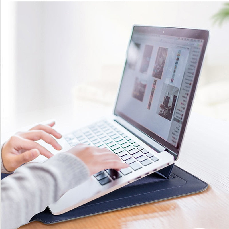 Housse Pour Ordinateur Portable Étanche Résistante Aux Chocs Avec Support Intégré Multifonctionnel Laptop stand Electro Paris