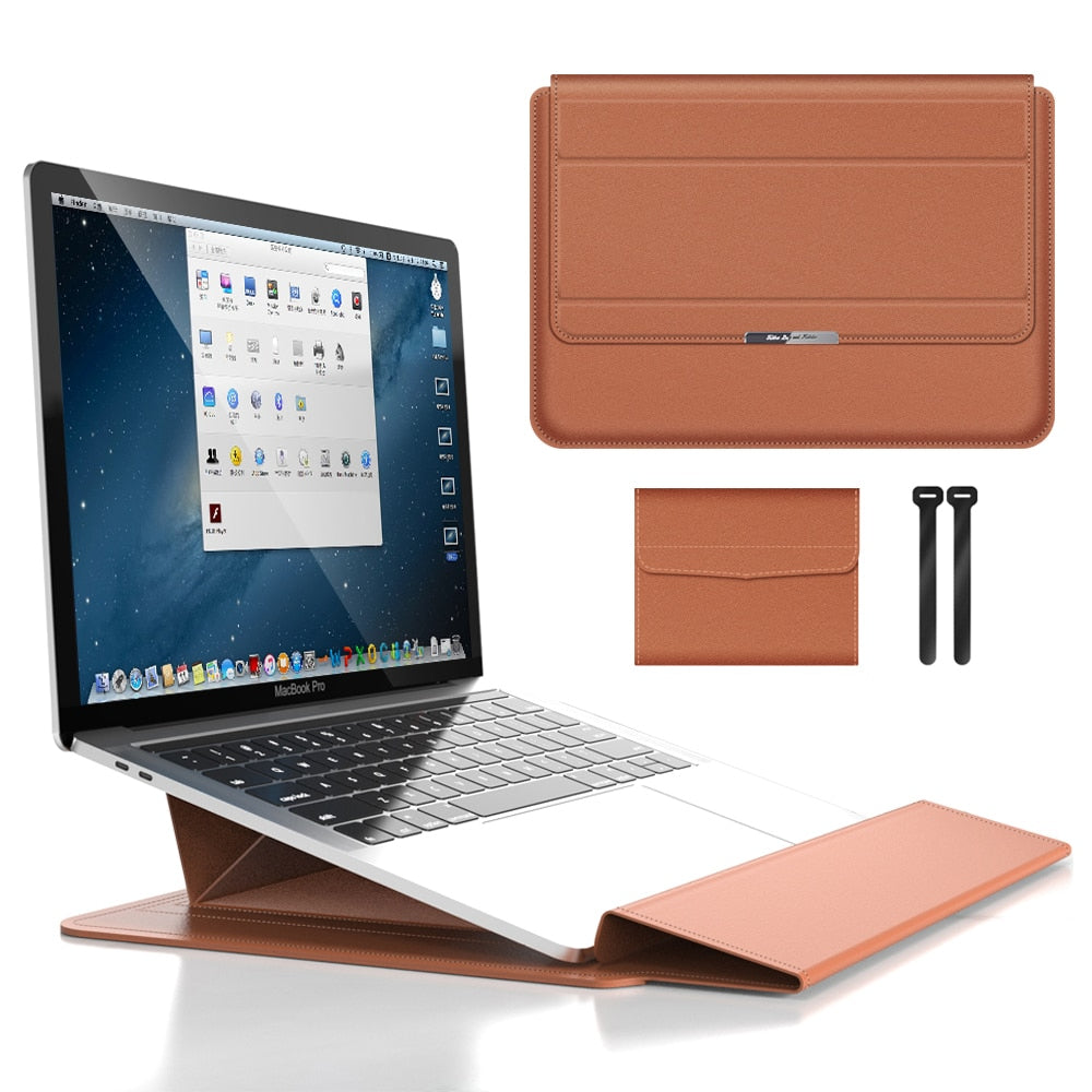 Housse Pour Ordinateur Portable Étanche Résistante Aux Chocs Avec Support Intégré Multifonctionnel Laptop stand Electro Paris