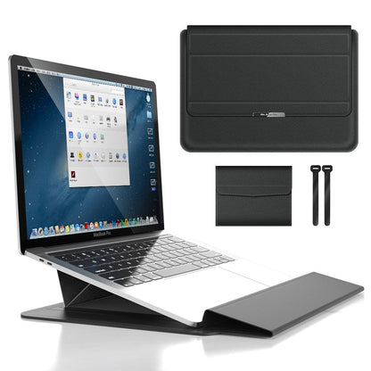 Housse Pour Ordinateur Portable Étanche Résistante Aux Chocs Avec Support Intégré Multifonctionnel Laptop stand Electro Paris Noir 14 pouces
