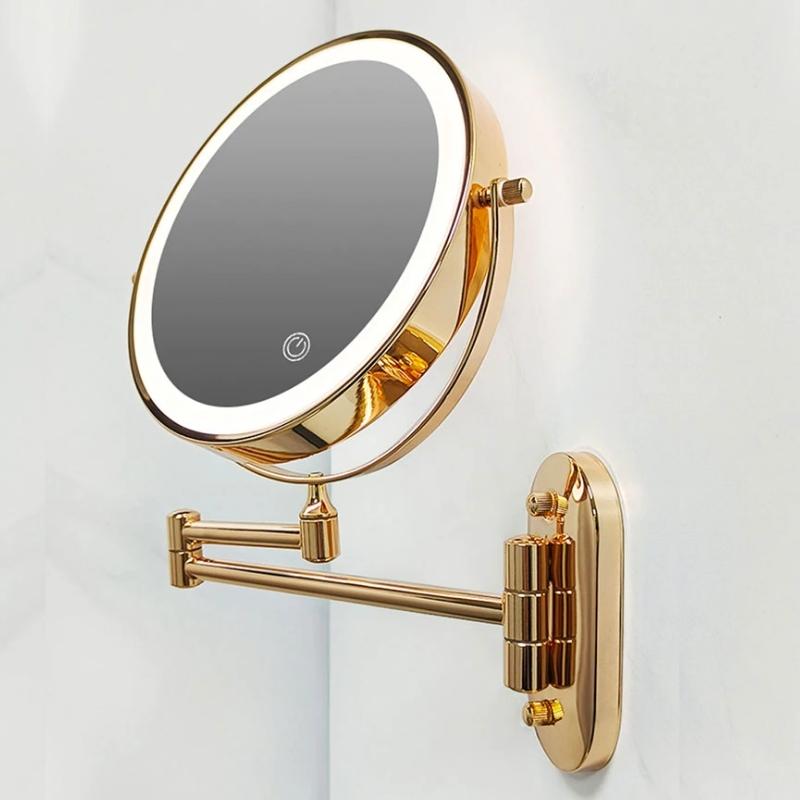 Miroir Grossissant LED Rechargeable avec Lumière Réglable pour un Maquillage Parfait Miroirs de maquillage Electro Paris