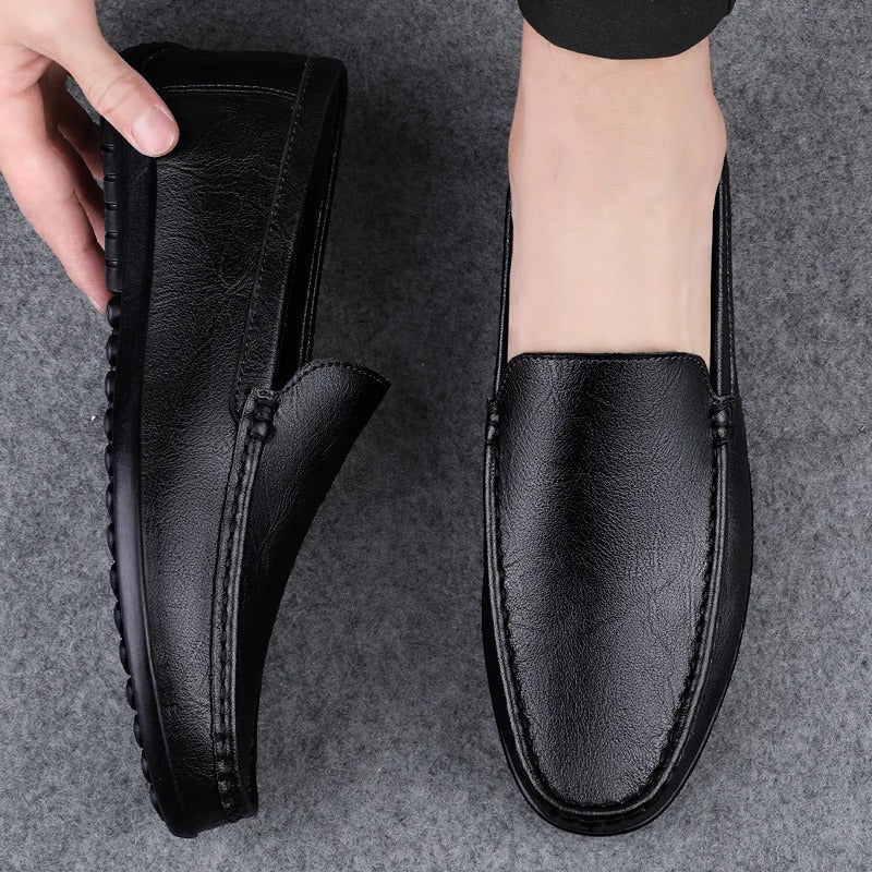 Élégantes loafers en cuir véritable avec fonction massage Chaussures pour hommes Electro Paris