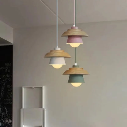 Suspension moderne en bois au design nordique coloré Ceiling Lamp Electro Paris