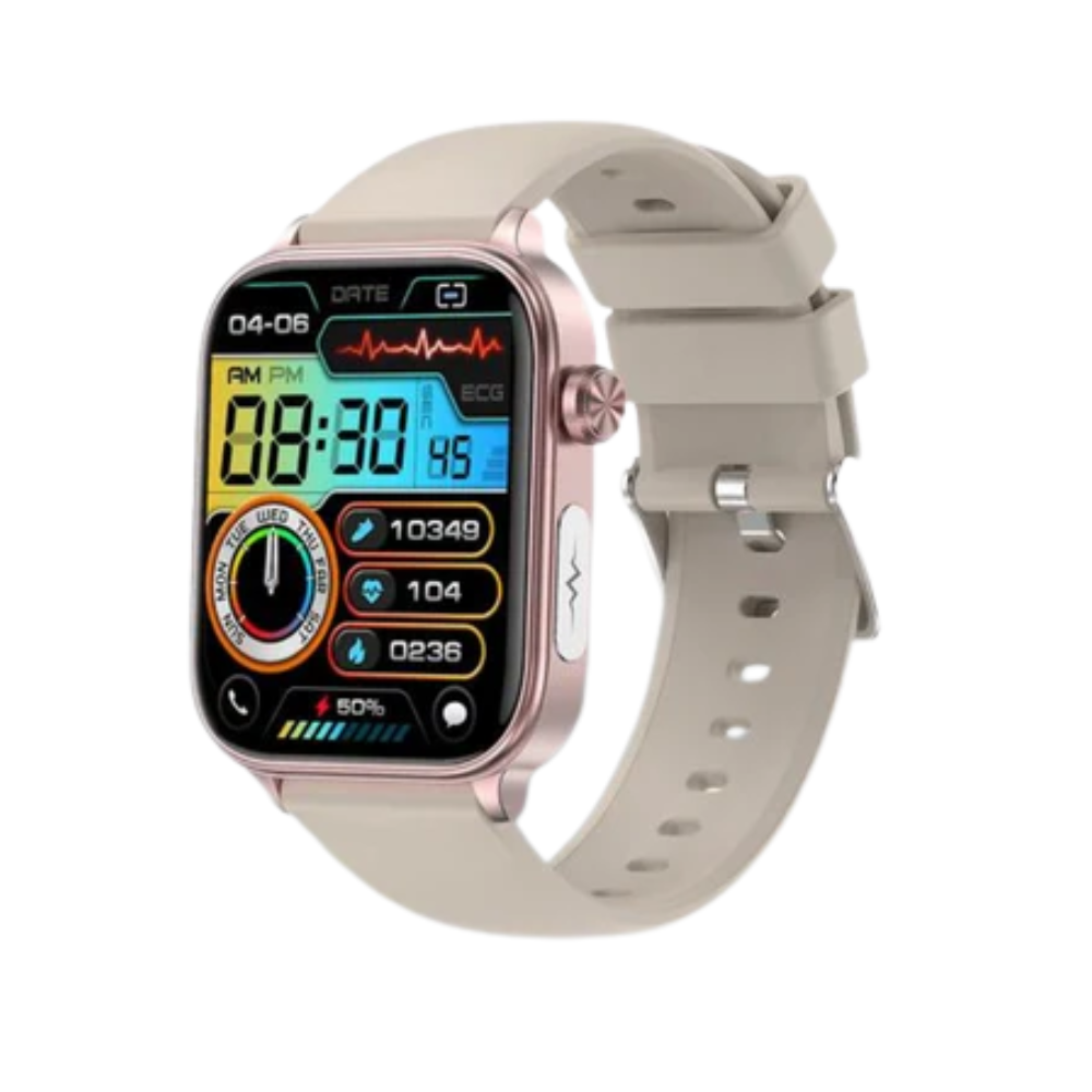 Montre Connectée Femme FitLife 2025 – Suivi Santé et Fitness Élégant Technologie portable Electro Paris Blanc