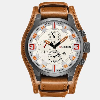 Montre-Bracelet Classique à Bracelet en Cuir pour une Élégance Quotidienne Watches for men Electro Paris Moka blanc