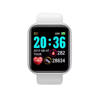 Montre Intelligente de Santé avec Suivi Glycémie et Fonction SOS – Design Élégant Technologie portable Electro Paris Blanc