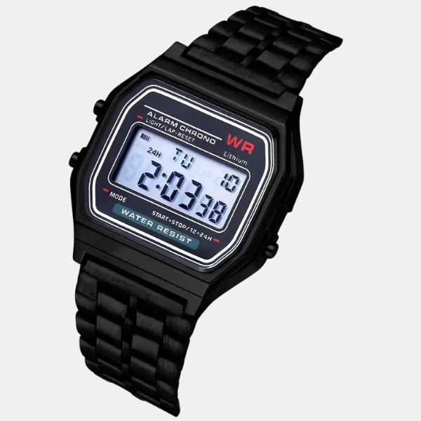 Montre Numérique Sportive LED Premium – Bracelet Acier, Élégance et Performance Quotidienne LED Digital Sports Watch Electro Paris
