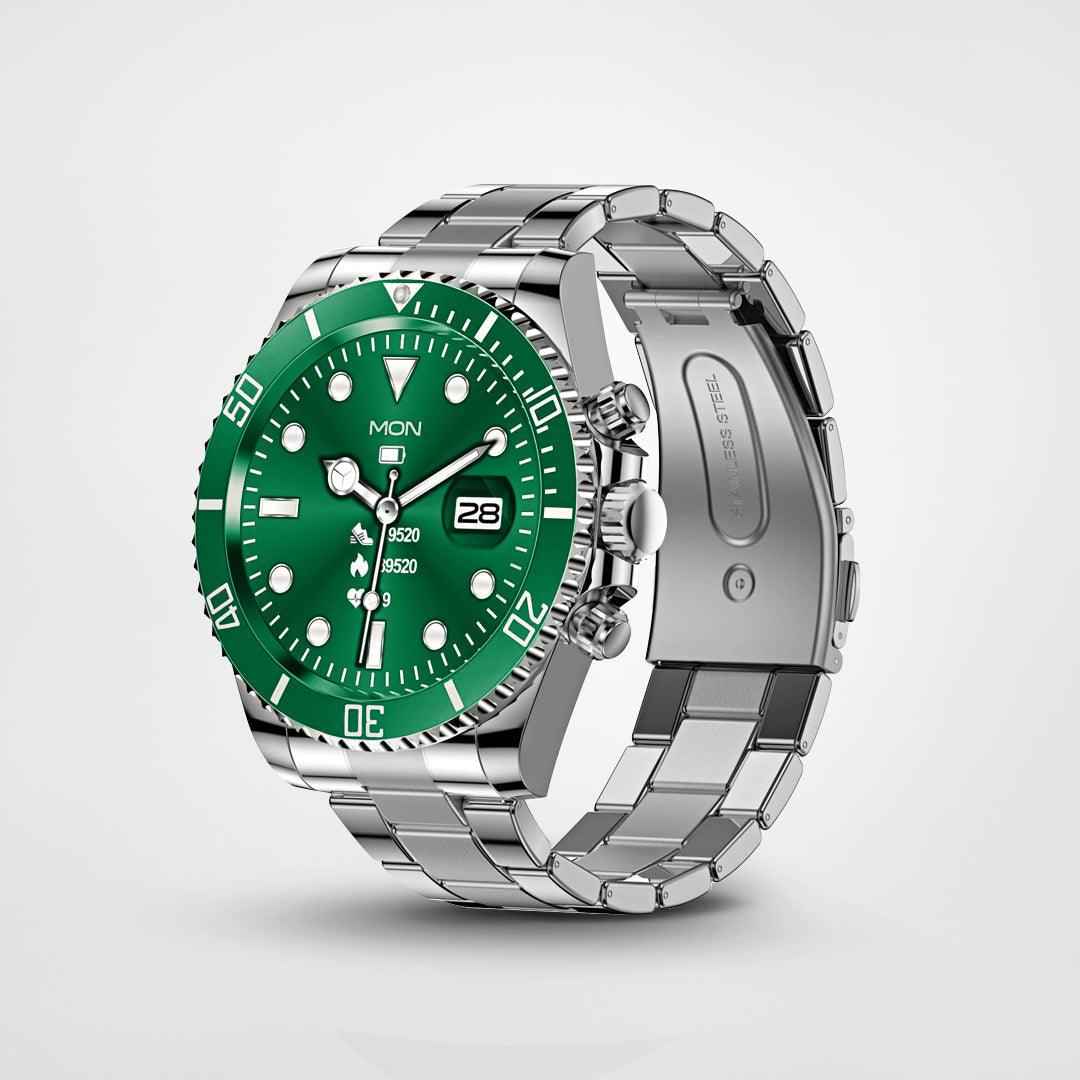Montre Connectée de Suivi de Santé – Moniteur d'Activité avec Fréquence Cardiaque et Pression Artérielle Technologie portable Electro Paris Vert