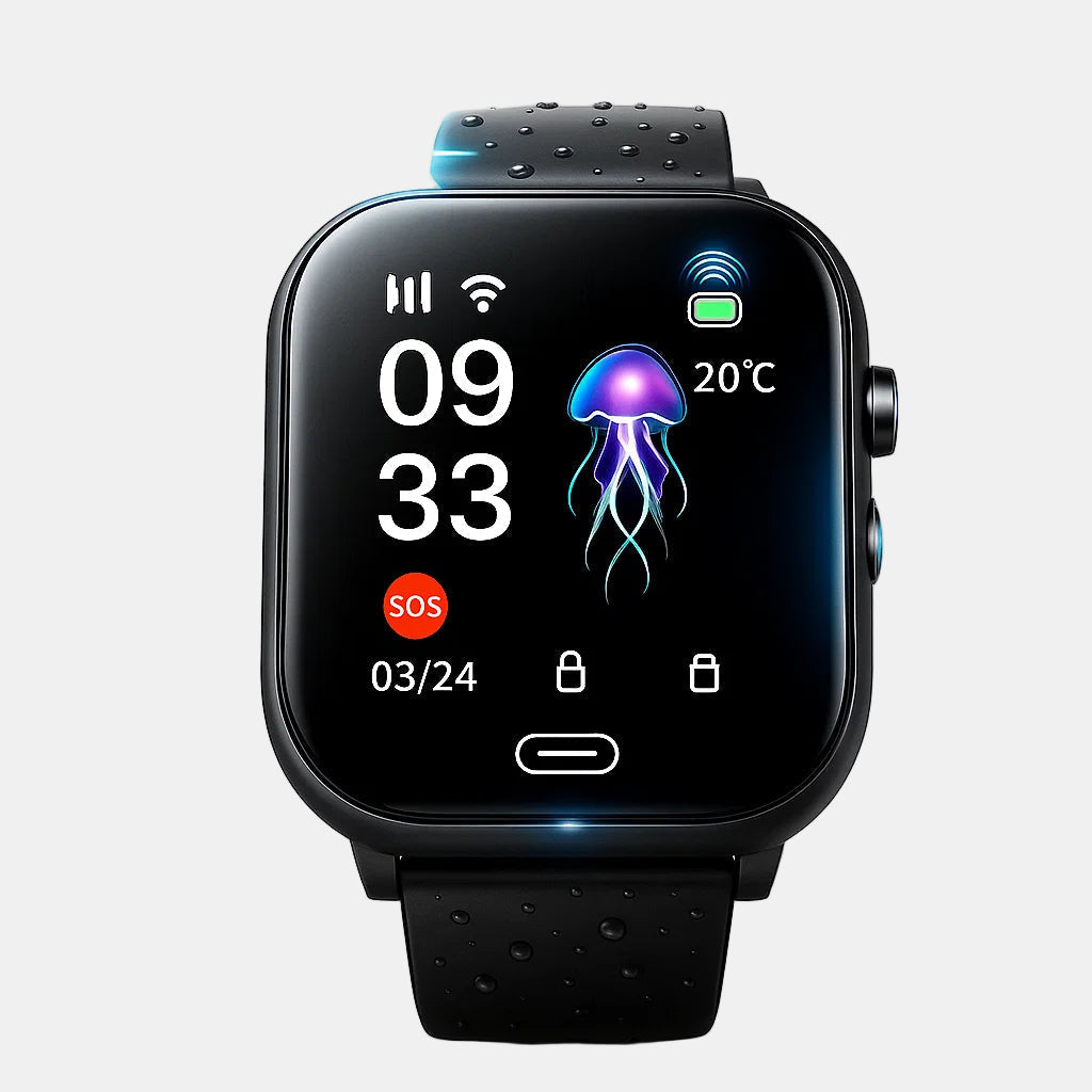 Montre Connectée Enfant Étanche avec GPS et Appels Vidéo – Légère et Pratique Montre connectée Electro Paris Noir