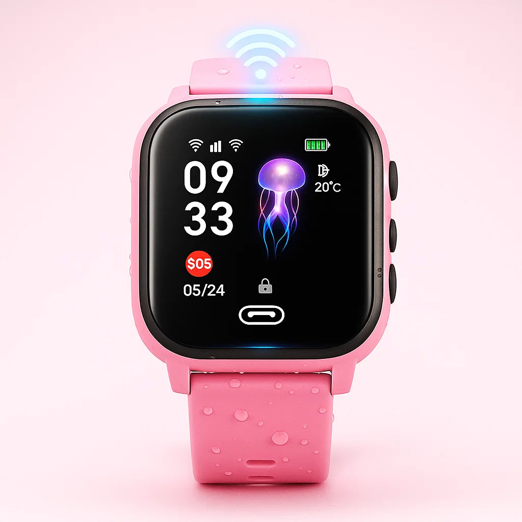 Montre Connectée Enfant Étanche avec GPS et Appels Vidéo – Légère et Pratique Montre connectée Electro Paris Rosa