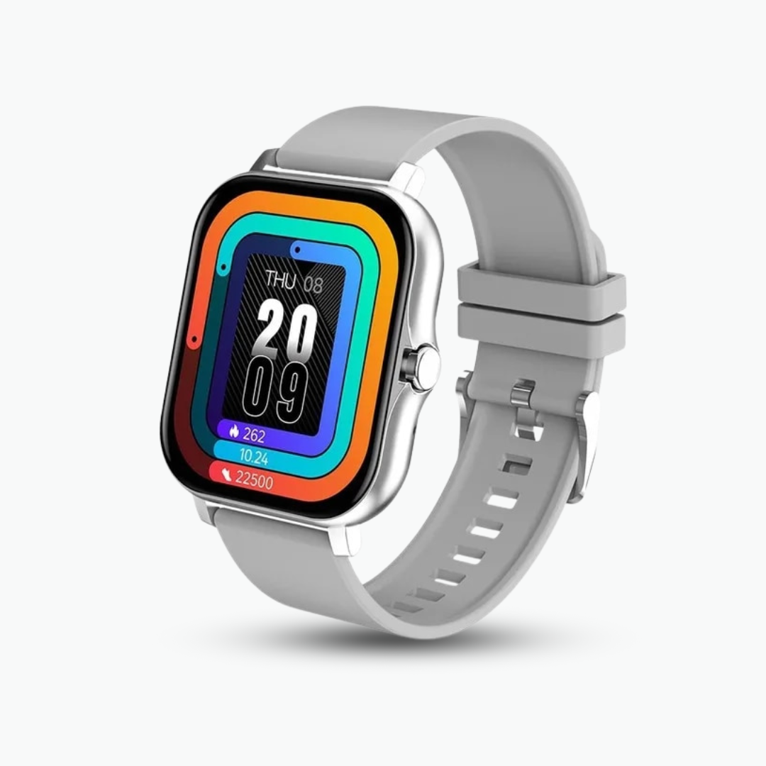 Montre Connectée Homme/Femme Étanche – Suivi Santé et Fitness iOS/Android Technologie portable Electro Paris Gris