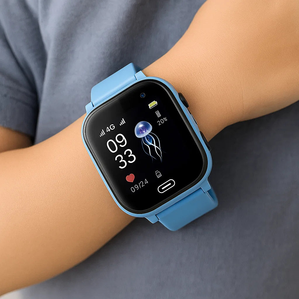 Montre GPS Étanche pour Enfants - Suivi en Temps Réel et Caméra Intégrée Technologie portable Electro Paris Bleu