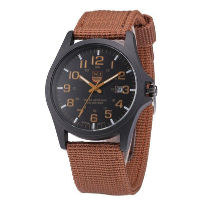Montre Militaire Tactique pour Homme – Smartwatch Robuste pour Randonnée Montres Electro Paris Marron