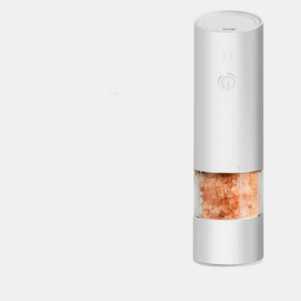 Moulin à Sel et Poivre Électrique – Réglable, Design Bois et Rechargeable USB Electro Paris Blanc
