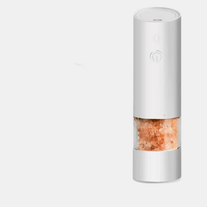 Moulin à Sel et Poivre Électrique – Réglable, Design Bois et Rechargeable USB Electro Paris Blanc