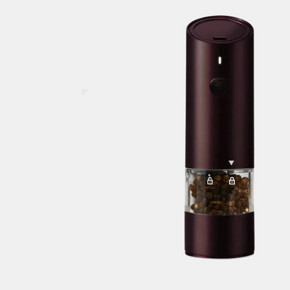 Moulin à Sel et Poivre Électrique – Réglable, Design Bois et Rechargeable USB Electro Paris Rouge vin