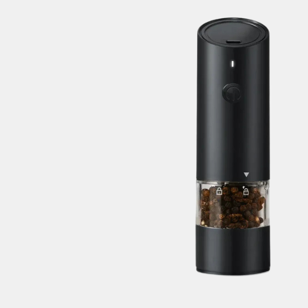 Moulin à Sel et Poivre Électrique – Réglable, Design Bois et Rechargeable USB Electro Paris Noir