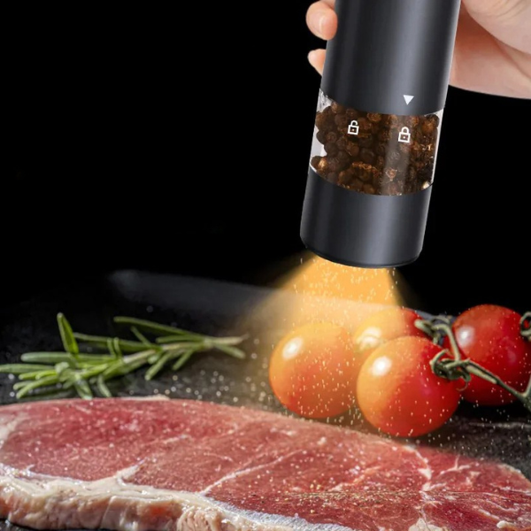 Moulin à Sel et Poivre Électrique – Réglable, Design Bois et Rechargeable USB Electro Paris