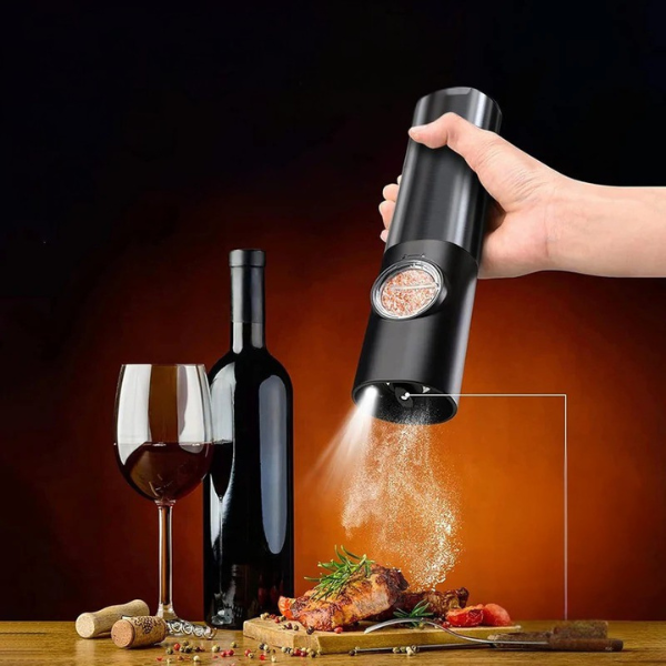 Moulins à Sel et Poivre Électriques Rechargeables **Oplaadbare Elektrische Zout- en Pepermolen Set Electro Paris