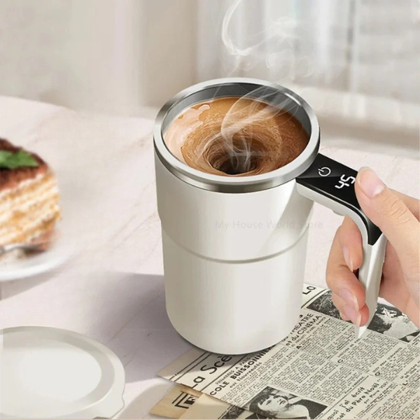 Mug Auto-Mélangeant Rechargeable – Café et Boissons Instantanées Electro Paris