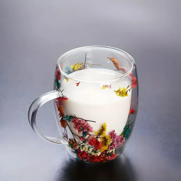 Mug en Verre Floraison – Élégance et Charme Raffiné Electro Paris