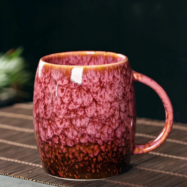Mugs en Céramique à Motif Marbré – Couleurs Élégantes Electro Paris Rouge