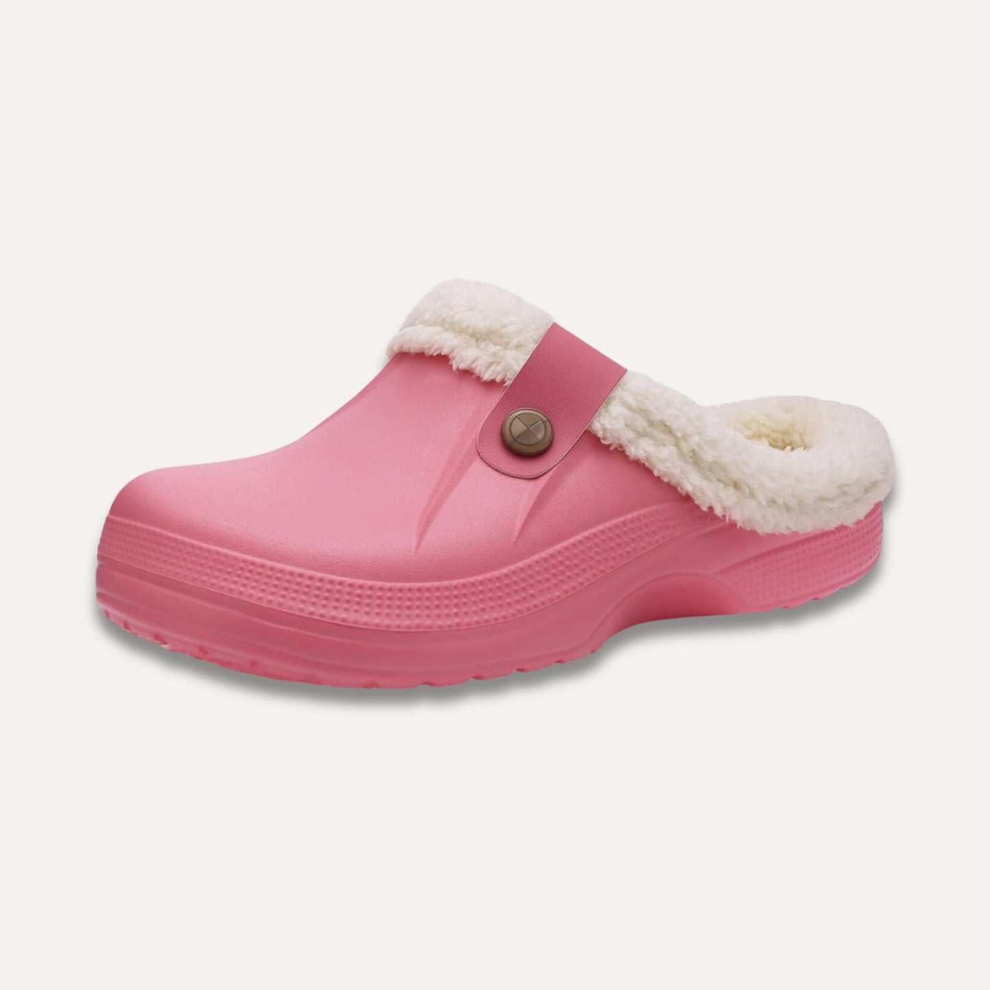 Mules Sabots en Daim pour Femme – Chaussons Fourrés en Sherpa pour Intérieur et Extérieur Chaussons Electro Paris Rose Clair 36