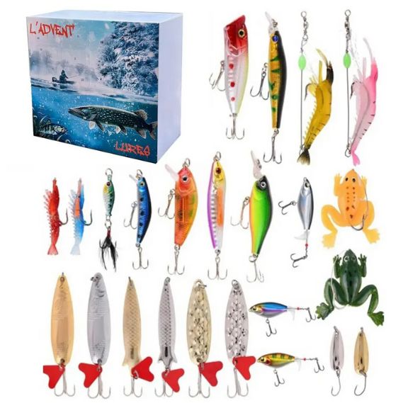 Calendrier De L’Avent – Coffret De Pêche De Noël 2025 Pour Amateurs De Pêche Christmas Fishing Blind Box Electro Paris