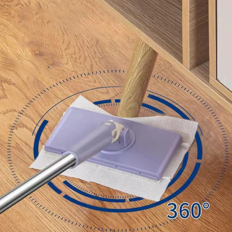 Balai Essuie-Sol Compact Avec Tête Rotative 360° Pour Nettoyage Hygiénique Et Quotidien Mop Electro Paris