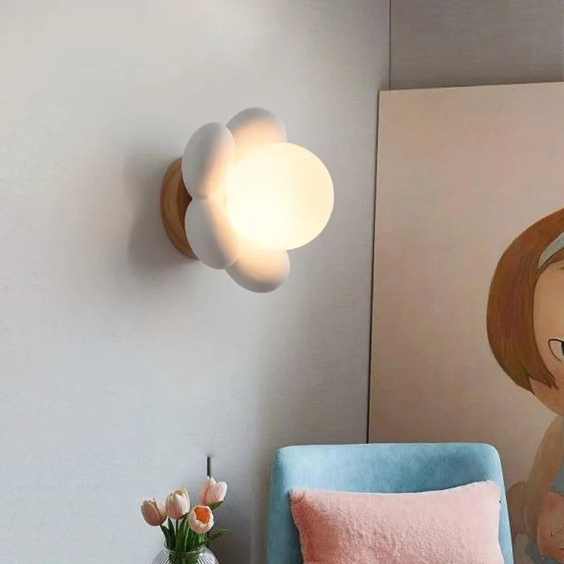 Applique Murale Florale Crème Avec Lumière LED Pour Éclairage Romantique Et Élégant Wall Light Fixtures Electro Paris Blanc Blanc chaud (2700-3500K)
