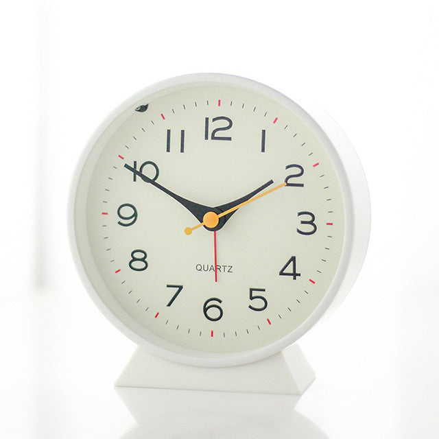 Réveil Rétro Silencieux Avec Lumière – Horloge de Chevet Vintage Sans Tic-Tac, Fonctionnant À Pile Pour Chambre ou Bureau Alarm Clocks Electro Paris Blanc