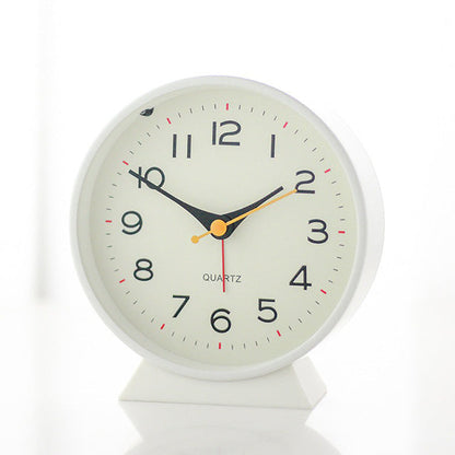 Réveil Rétro Silencieux Avec Lumière – Horloge de Chevet Vintage Sans Tic-Tac, Fonctionnant À Pile Pour Chambre ou Bureau Alarm Clocks Electro Paris Blanc