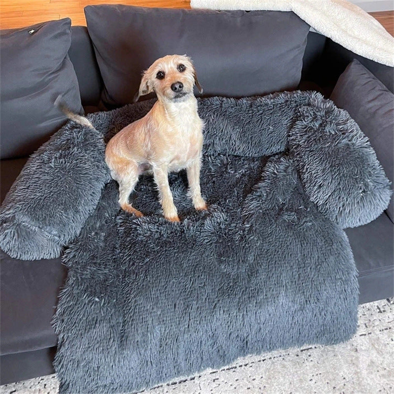Panier De Chien Style Canapé Avec Bords Rehaussés Et Protection Intégrée Pour Meubles Best Dog Sofa Bed - Calming Furniture Protector, Light Gray / S (Up to 35LBS) Electro Paris