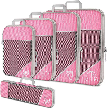 Sacs De Compression Multi-Usage Pour Optimisation Du Rangement Et Gain De Place Storage bag Electro Paris Rose