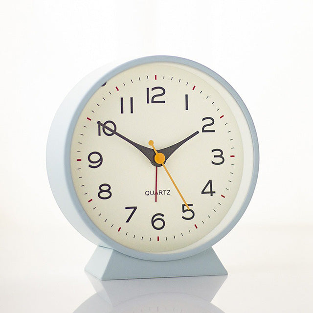 Réveil Rétro Silencieux Avec Lumière – Horloge de Chevet Vintage Sans Tic-Tac, Fonctionnant À Pile Pour Chambre ou Bureau Alarm Clocks Electro Paris Bleu clair