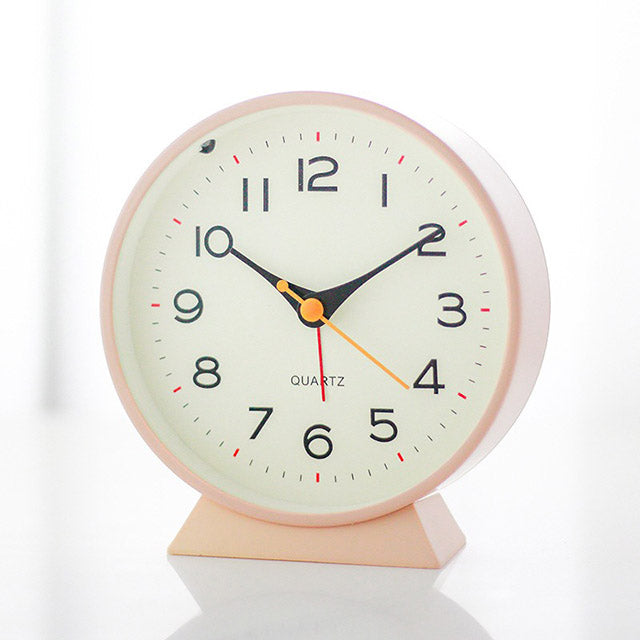 Réveil Rétro Silencieux Avec Lumière – Horloge de Chevet Vintage Sans Tic-Tac, Fonctionnant À Pile Pour Chambre ou Bureau Alarm Clocks Electro Paris Rosa