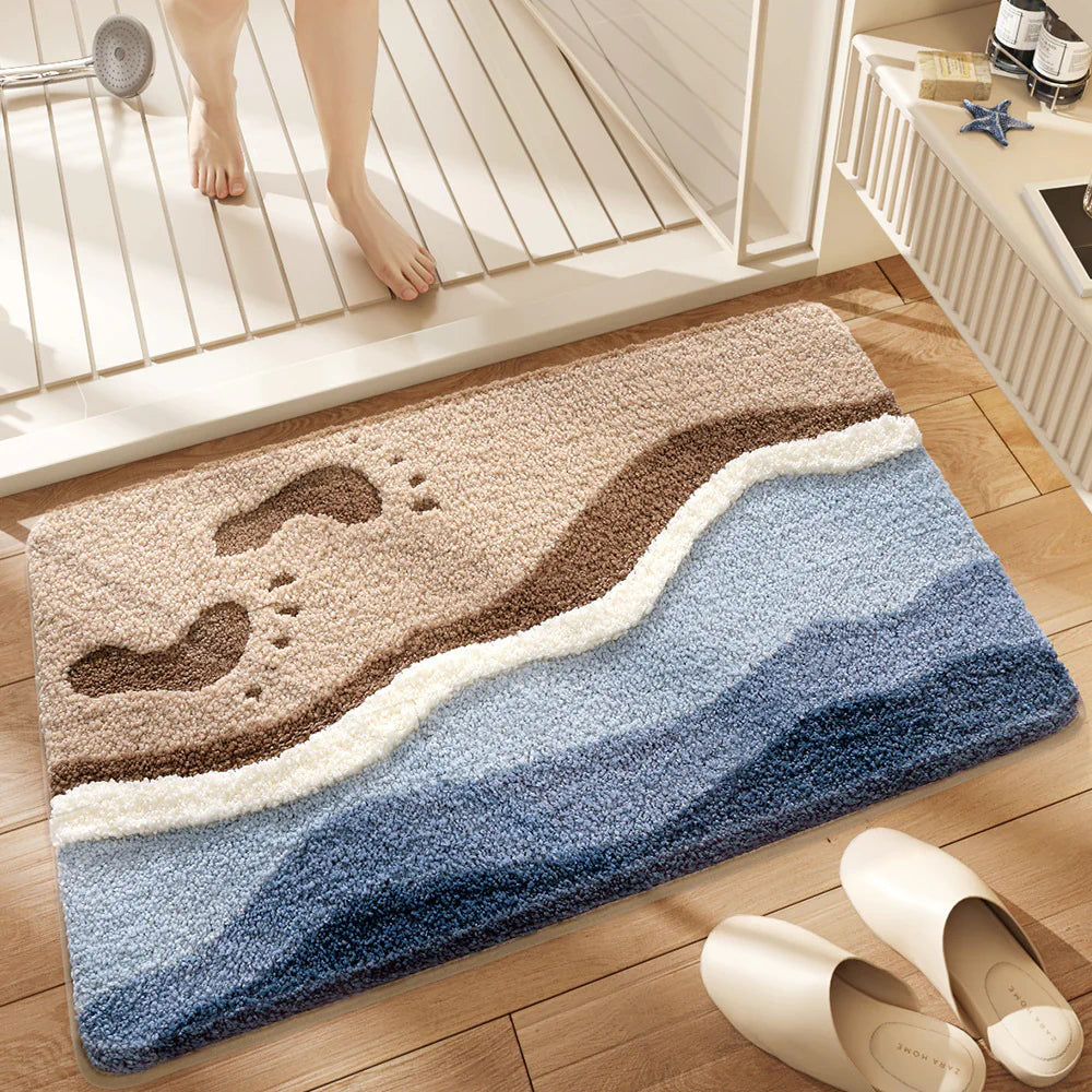 Tapis de Salle de Bain Naturel Doux et Antidérapant – Confort, Design Élégant et Séchage Rapide Éclairage Electro Paris