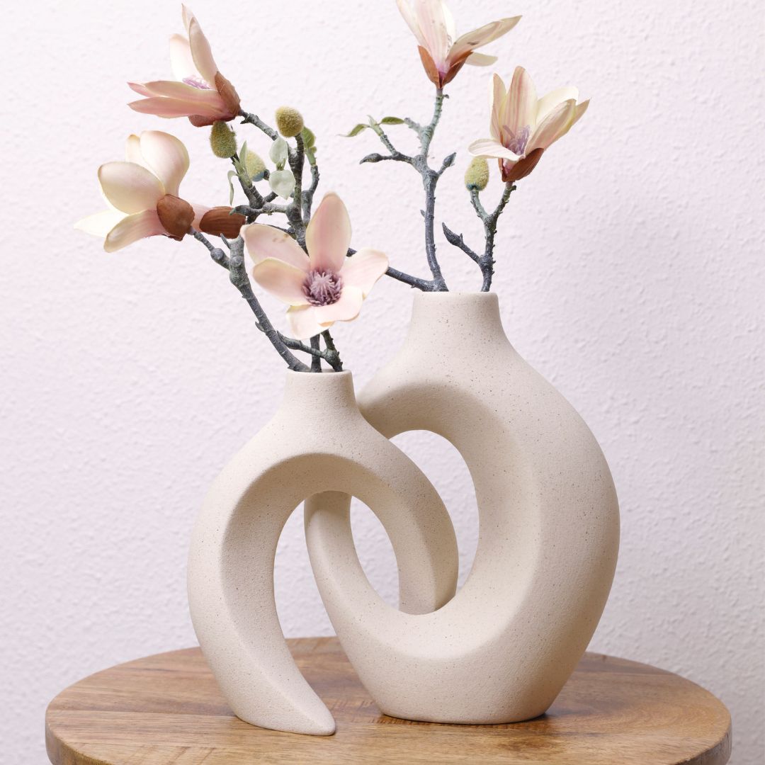 Vase – Vaisseau Tressé Élégant Pour Arrangements Floraux Modernes Vases Electro Paris Blanc