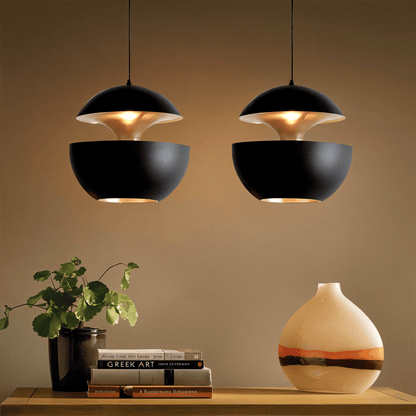 Lampe Suspendue Apple – Élégante Suspension Noir et Blanc au Design Artistique
