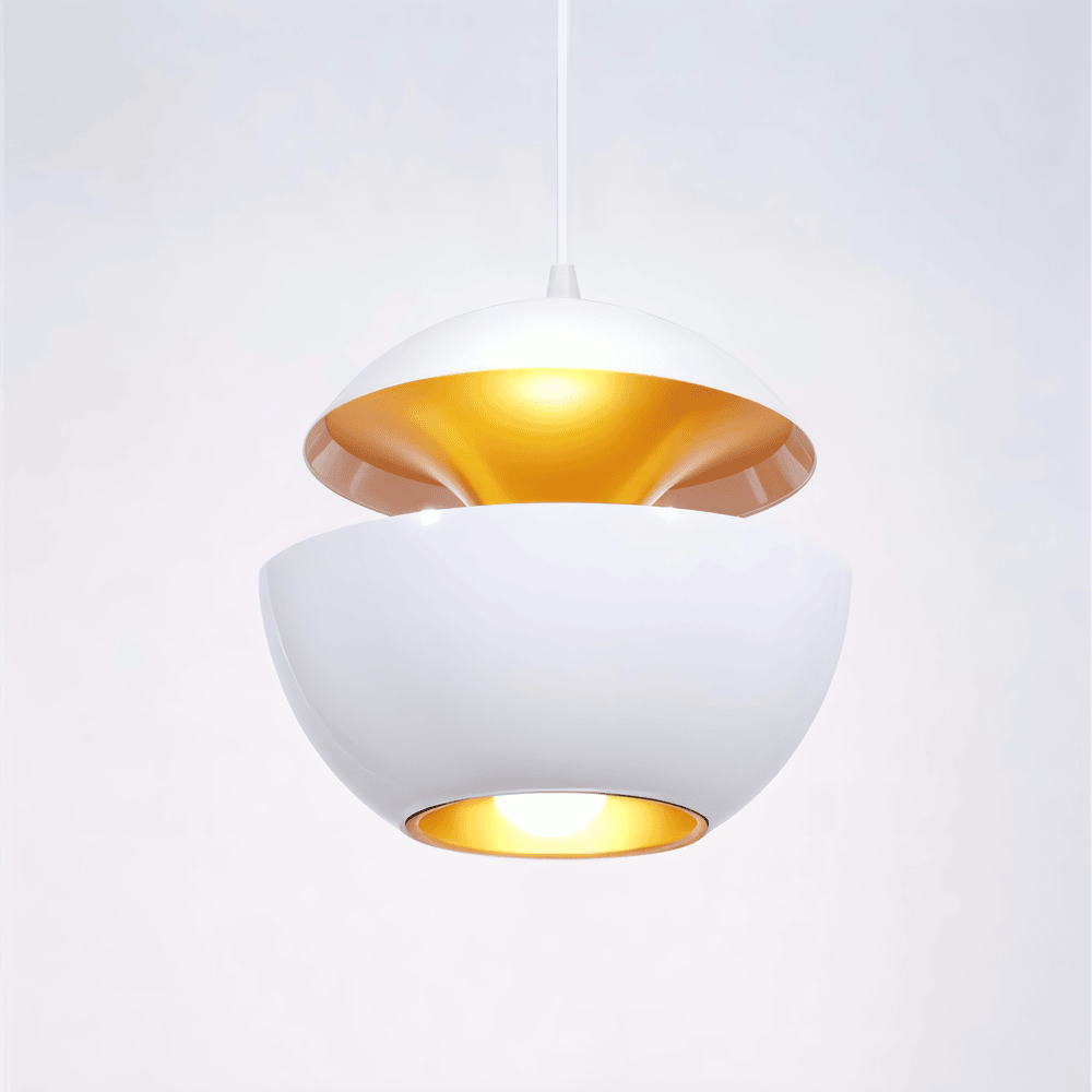 Lampe Suspendue Apple – Élégante Suspension Noir et Blanc au Design Artistique