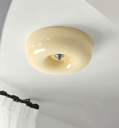 Plafonnier Donut – Élégance Scandinave Moderne en Verre Blanc pour Chambre et Salon Ceiling Light Electro Paris