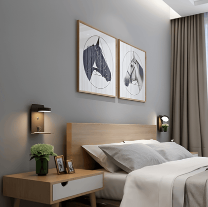 Applique Murale LED Moderne Avec USB Et Étagère En Aluminium